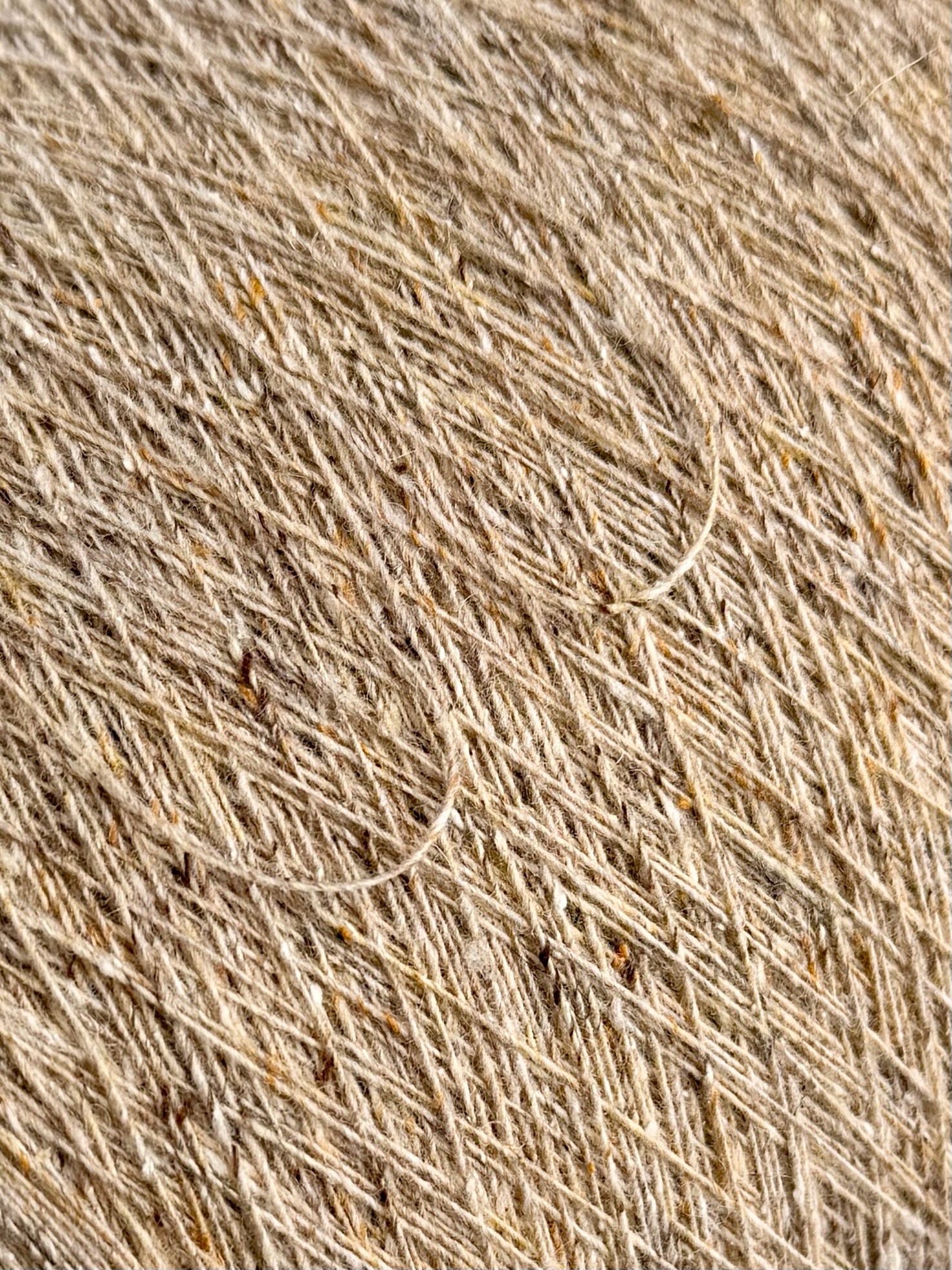 Zimpfer Wolle Selezione Art. Cardiff Tweed Nm 1/10500 – Merino Seide Garn col. Sandbeige